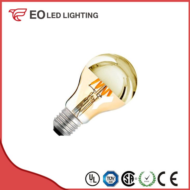 A60 E27 6W LED Gold Reflect Filament Bulb
