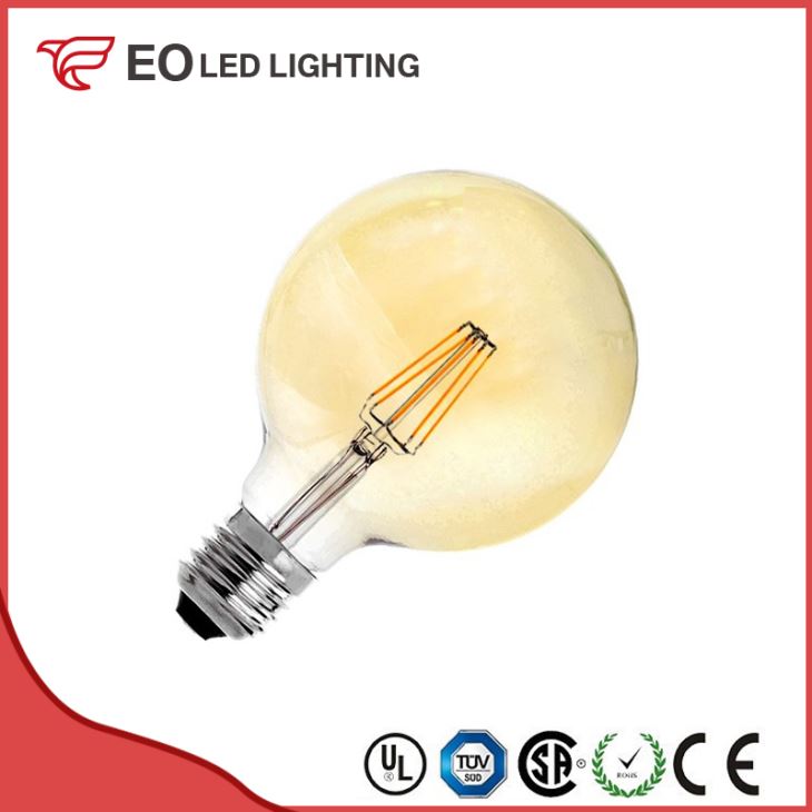 G125 E27 6W LED Supreme Gold Filament Bulb
