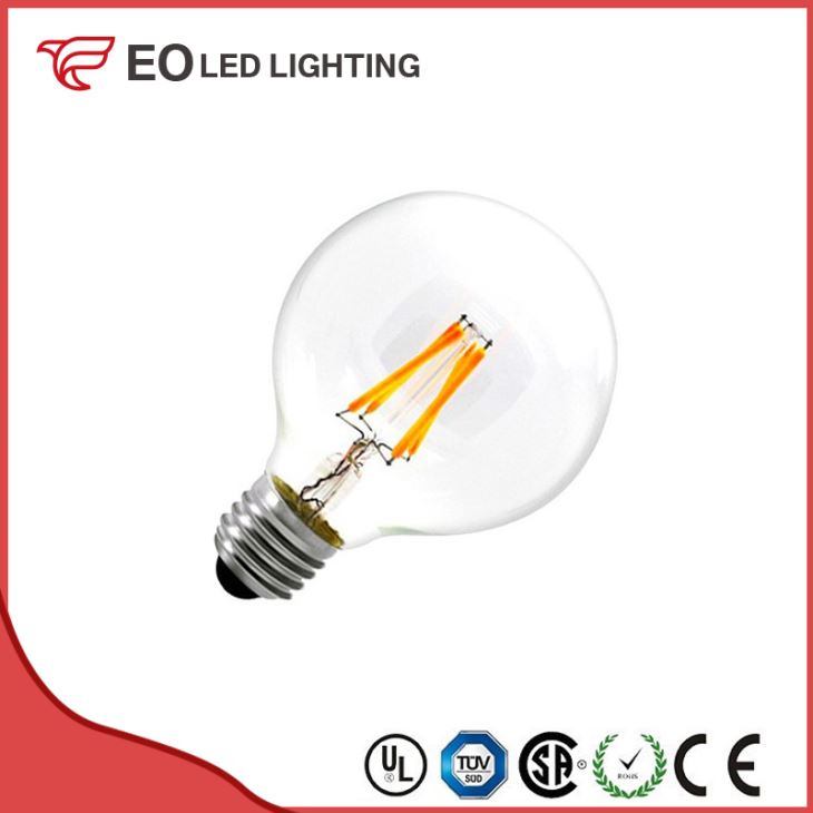 G80 E27 6W LED Balloon Filament Bulb