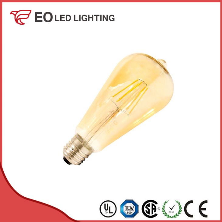 ST64 E27 5.5W LED Lemon Gold Filament Bulb